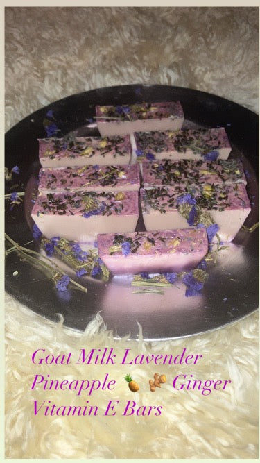 "Lavender Pineapple Mami" GOAT MILK 3 SHEA BUTTA Bar Soap