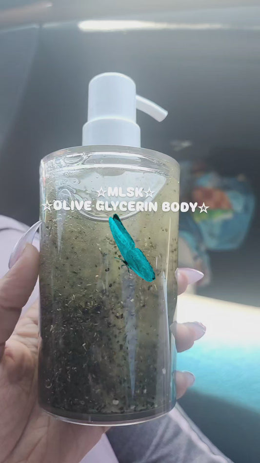 Butterfly Pea Tea Olive Glycerin Body Wash with Goat Milk